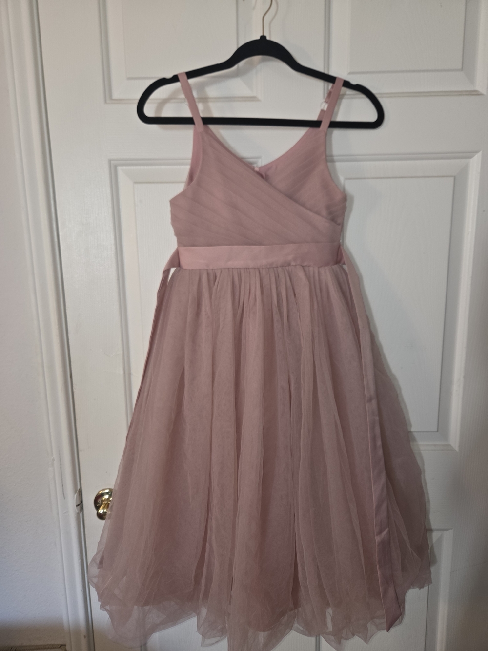 Girls' Sleeveless Tulle Party Dress - Dusty Rose